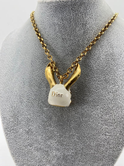 Dior ディオール クチュール コスチュームジュエリー ウサギ型 ネックレス ゴールド 希少 管理番号：9364