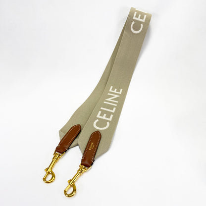 CELINE 长肩带，49S012AEP.03BW，仅含肩带，饰有品牌标志，米色，参考编号：9456