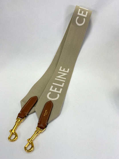 CELINE 长肩带，49S012AEP.03BW，仅含肩带，饰有品牌标志，米色，参考编号：9456