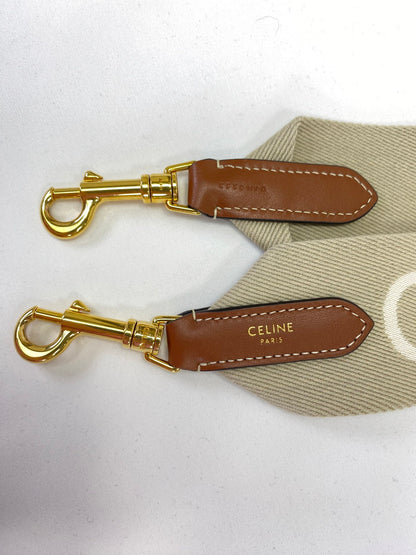 CELINE 长肩带，49S012AEP.03BW，仅含肩带，饰有品牌标志，米色，参考编号：9456