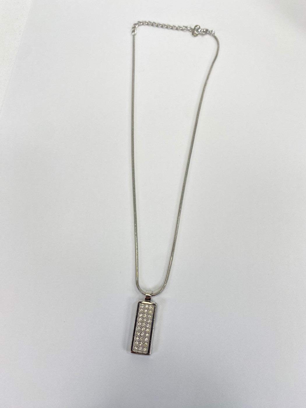 Christian Dior クリスチャンディオール トロッター プレート ネックレス ブルー シルバー金具 ロゴ 水色 管理番号：9486