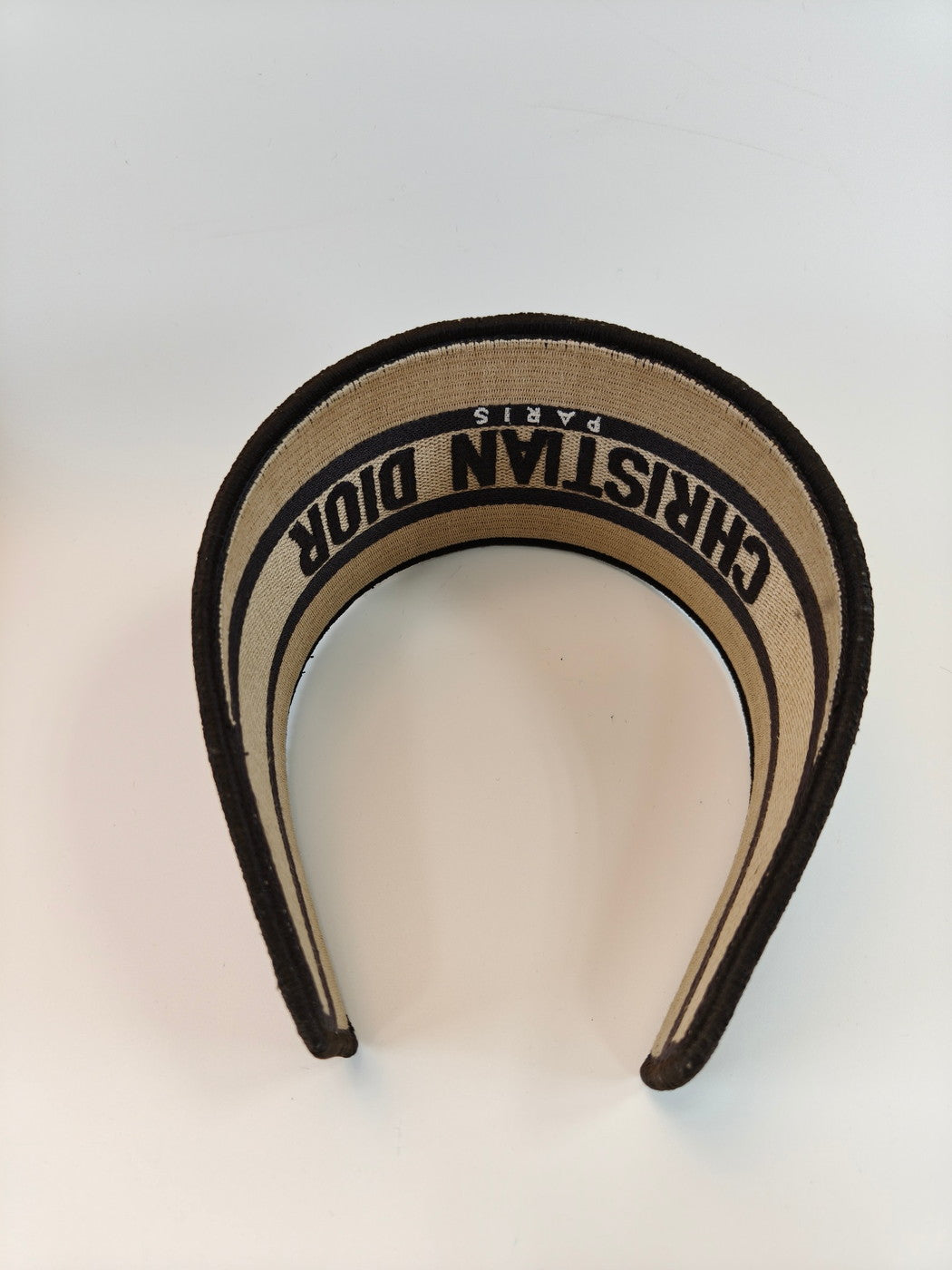 Dior クリスチャンディオール オブリーク カチューシャ ヘアバンド レオパード ブラウン 管理番号：9697