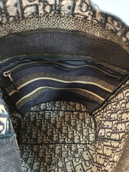 Dior ディオール オブリーク エンブロイダリー リュック バックパック ベージュ×ネイビー 管理番号：9876