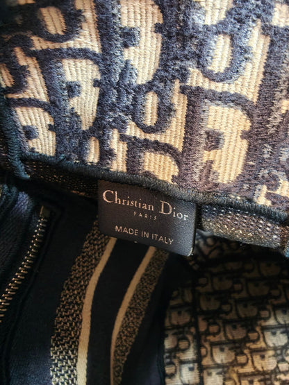 Dior ディオール オブリーク エンブロイダリー リュック バックパック ベージュ×ネイビー 管理番号：9876