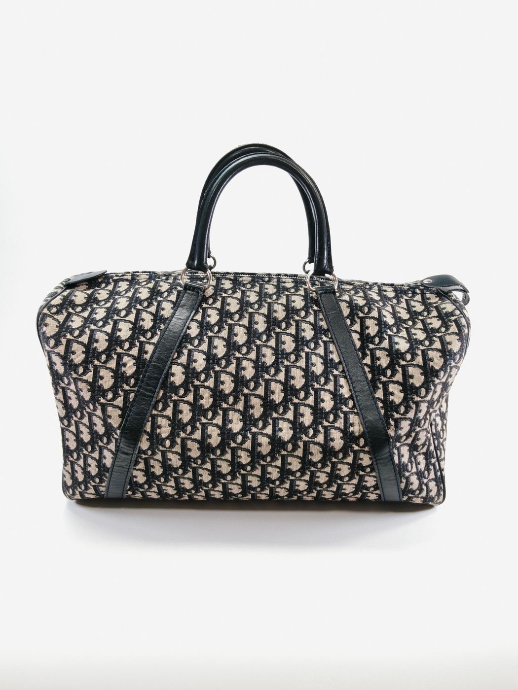 Christian Dior Vintage Trotter Boston Bag，海军蓝，参考编号：9878