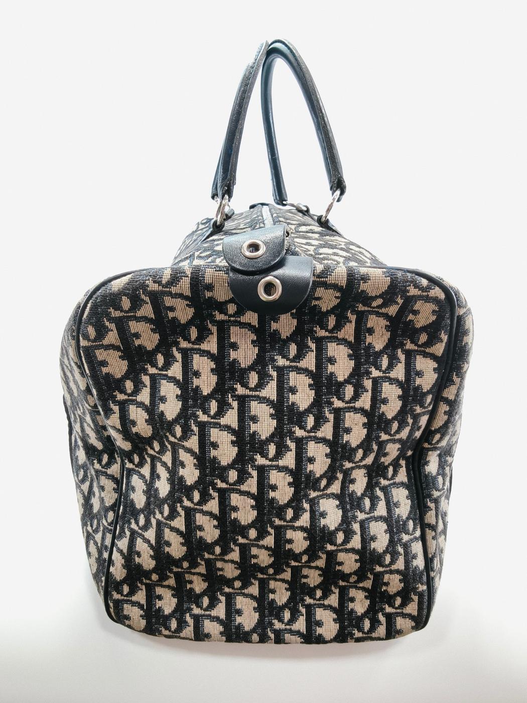 Christian Dior Vintage Trotter Boston Bag，海军蓝，参考编号：9878