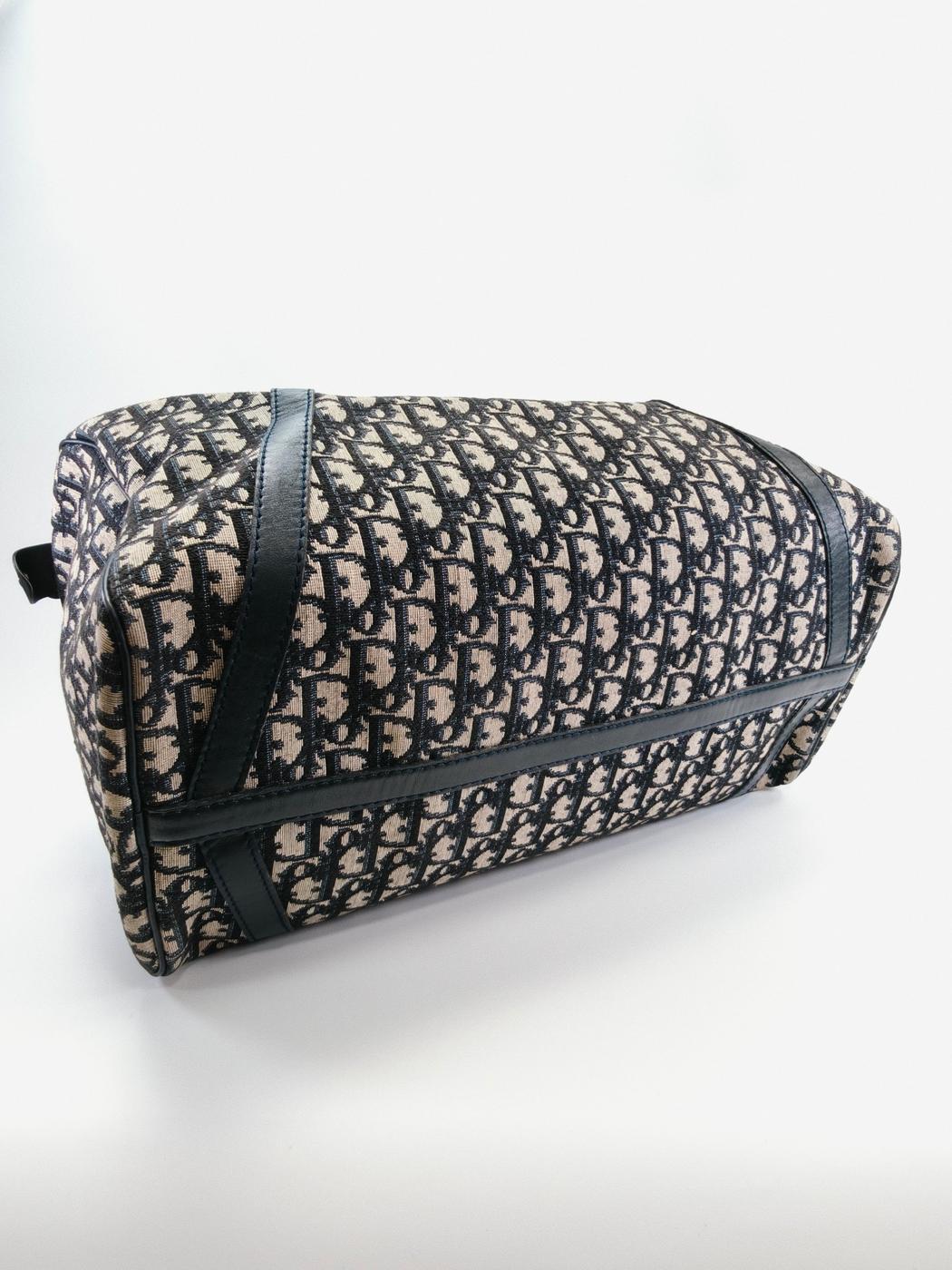 Christian Dior Vintage Trotter Boston Bag，海军蓝，参考编号：9878