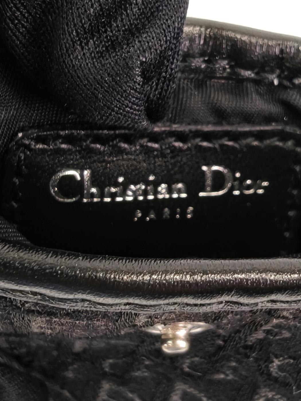クリスチャンディオール Christian Dior トロッター ショルダーバッグ ショルダーポーチ ミニバッグ 黒 管理番号：9969