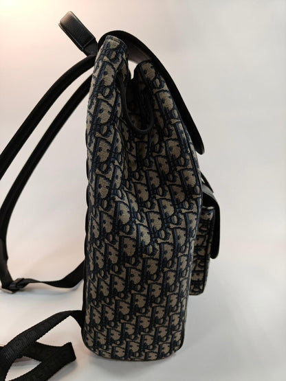 Christian Dior Oblique Trotter 双肩包，黑色，货号：9985
