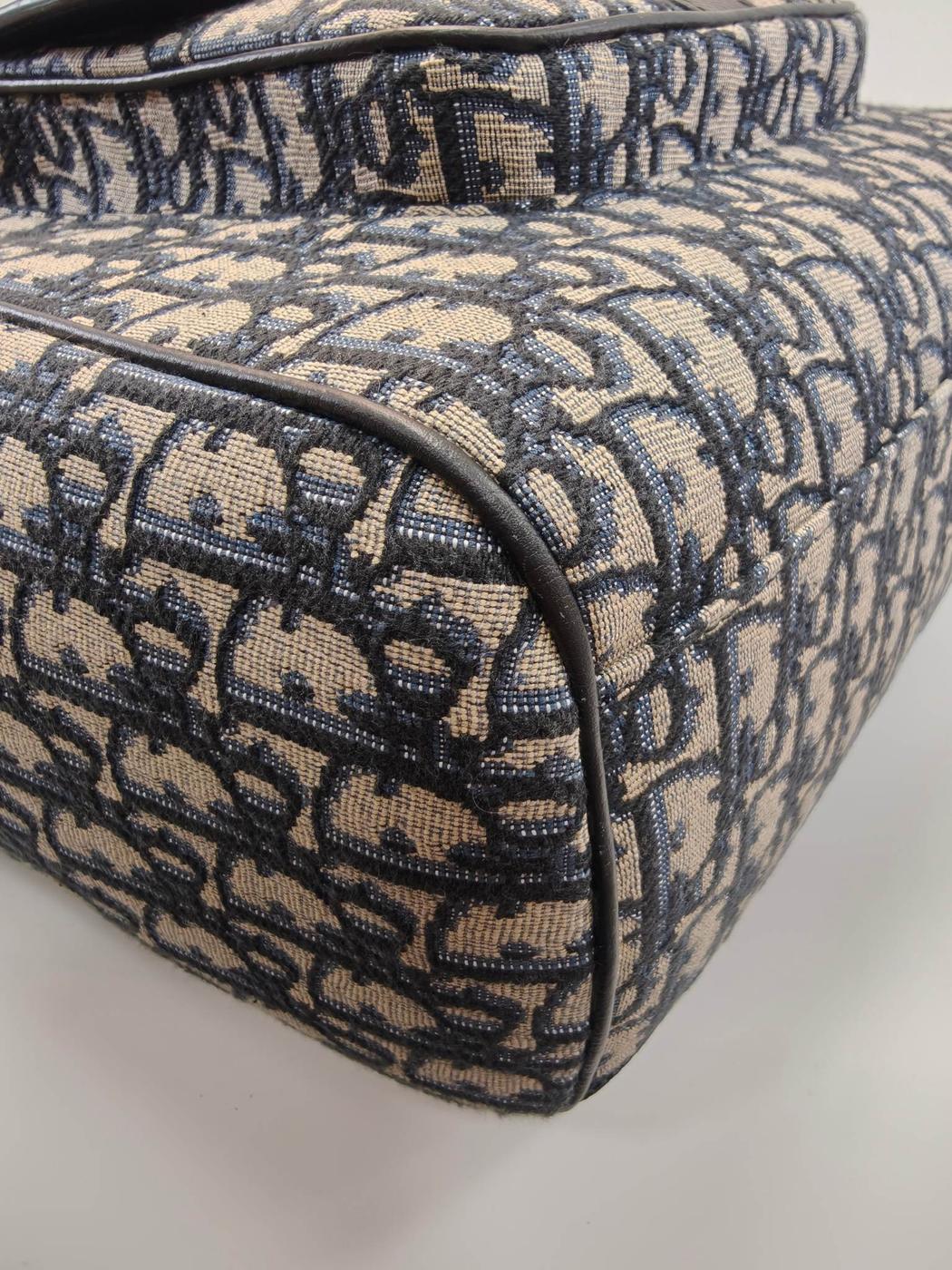 Christian Dior Oblique Trotter 双肩包，黑色，货号：9985