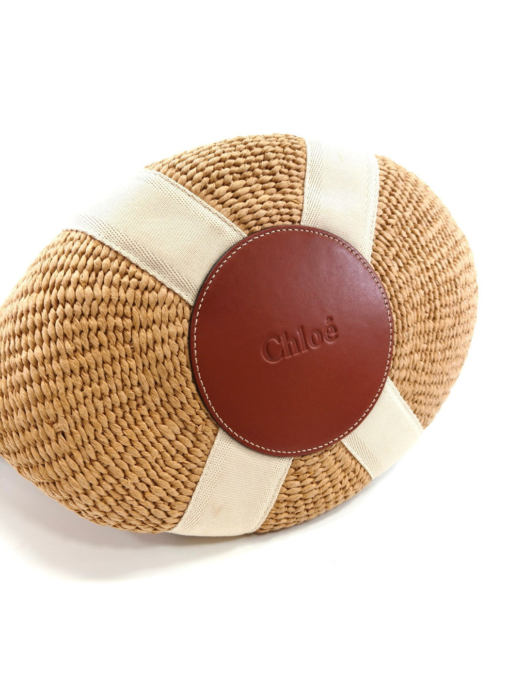 Chloe クロエ ウッディ ラージバスケットバッグ かごバッグ トートバッグ ベージュ 管理番号：10137