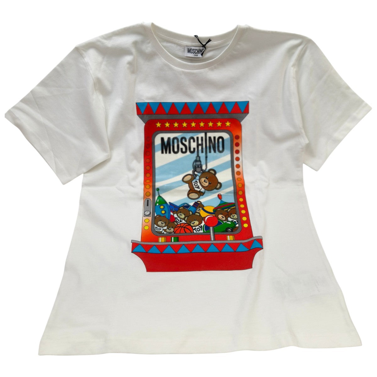 MOSCHINO 棉质泰迪印花T恤，白色，14码，参考编号：10282