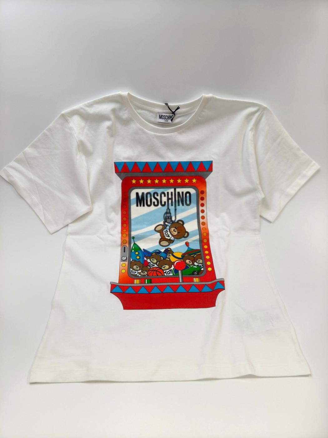 MOSCHINO 棉质泰迪印花T恤，白色，14码，参考编号：10282
