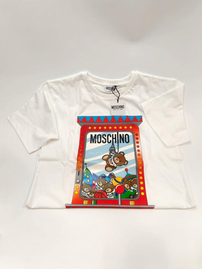 MOSCHINO 棉质泰迪印花T恤，白色，14码，参考编号：10282