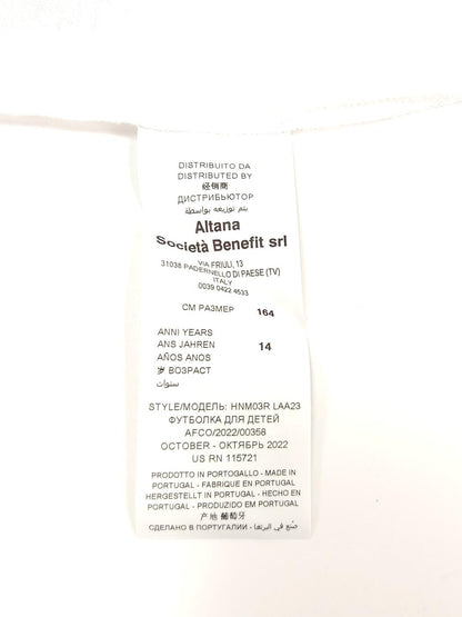 MOSCHINO 棉质泰迪印花T恤，白色，14码，参考编号：10282