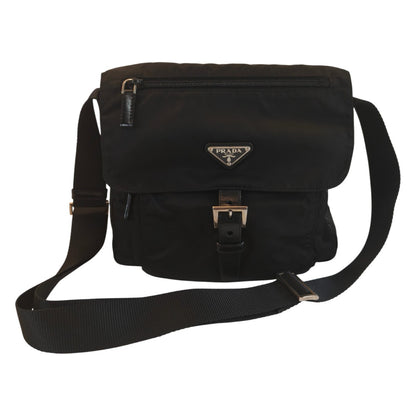 PRADA Prada 单肩包 三角形 Logo 尼龙 黑色 控制编号：10256