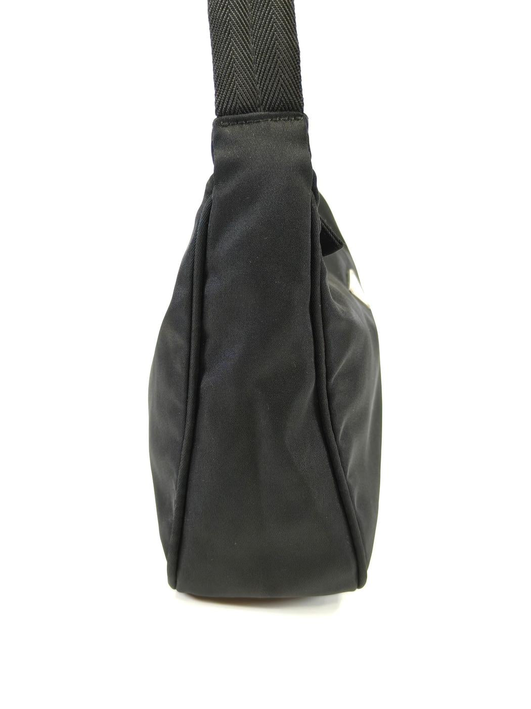 PRADA 尼龙单肩包 Hobo 包配件袋 NERO 黑色 控制编号：10444