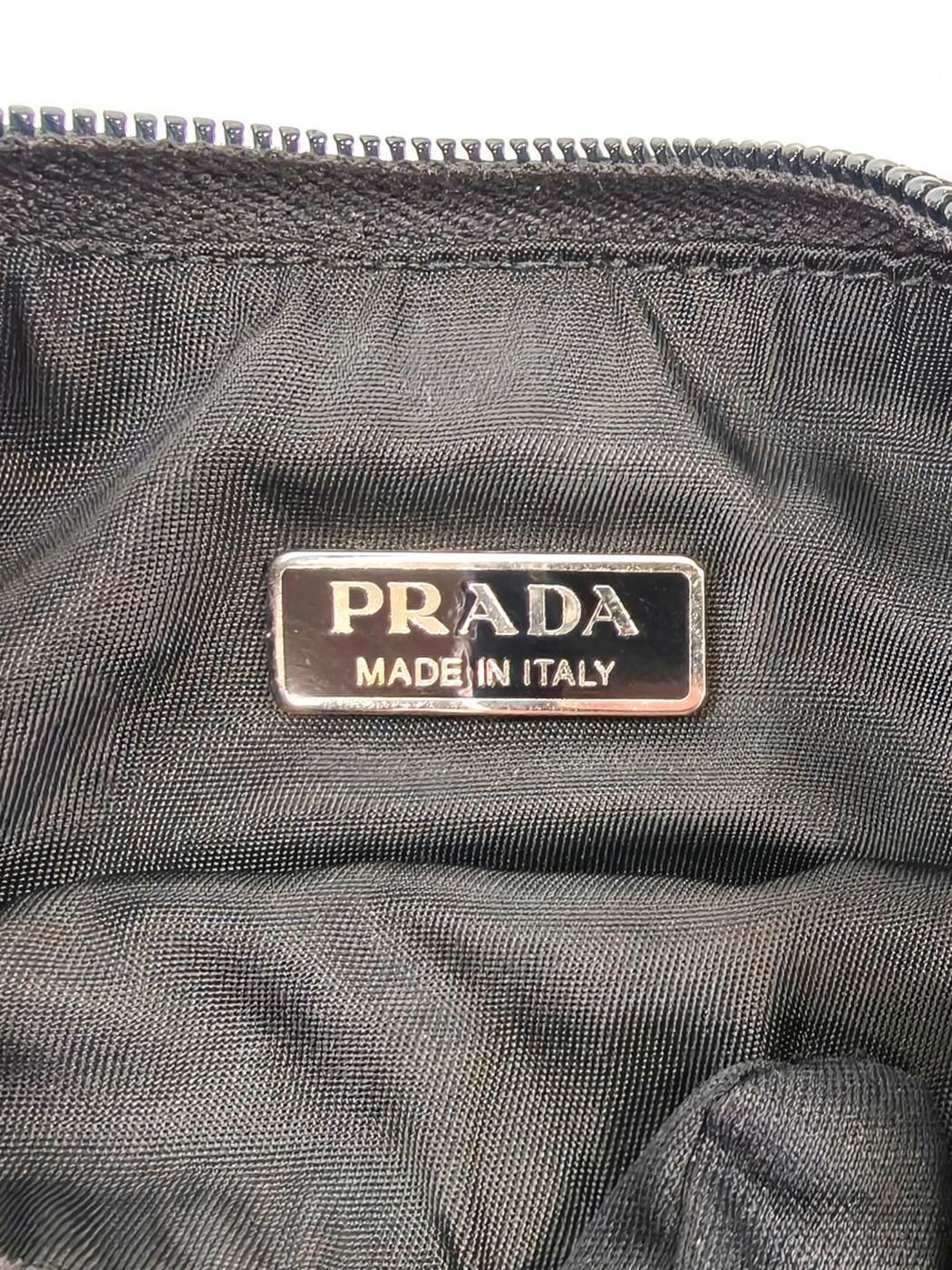 PRADA 尼龙单肩包 Hobo 包配件袋 NERO 黑色 控制编号：10444