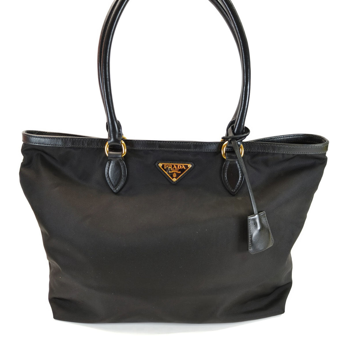 PRADA プラダ ナイロン トートバッグ 三角ロゴ ブラック 管理番号：10519