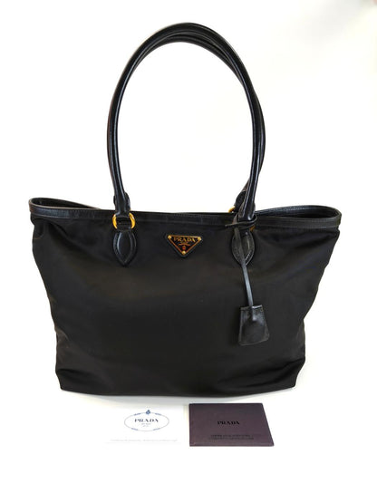 PRADA プラダ ナイロン トートバッグ 三角ロゴ ブラック 管理番号：10519