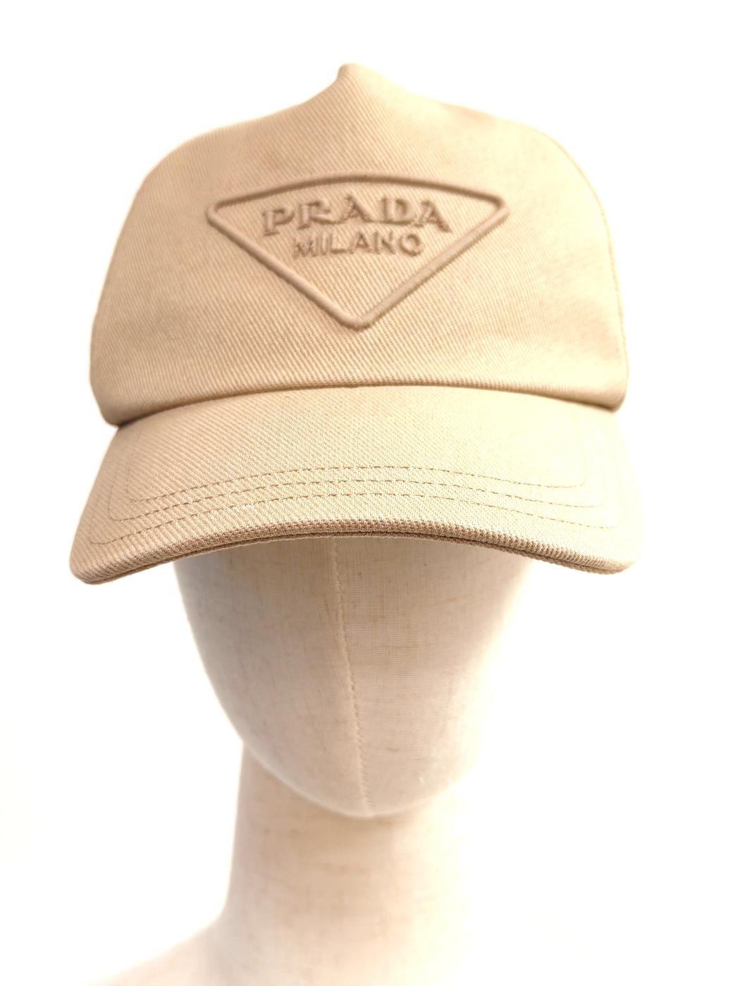 PRADA 普拉达 棒球帽 棉质 米色 商品编号：10668