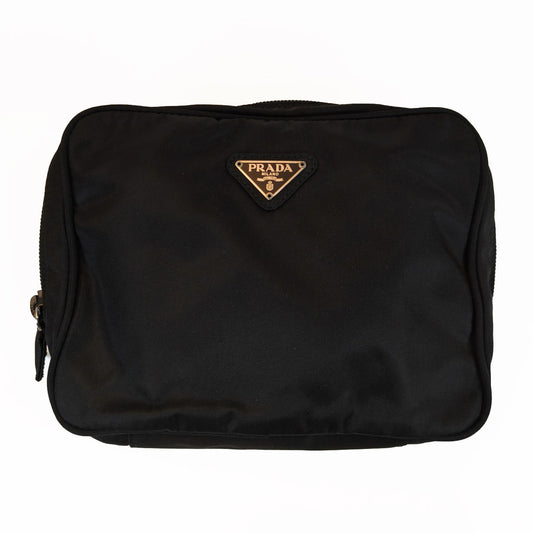 PRADA Nylon Pouch, Cosmetic Pouch, Travel Pouch, Black, Product number: 10766