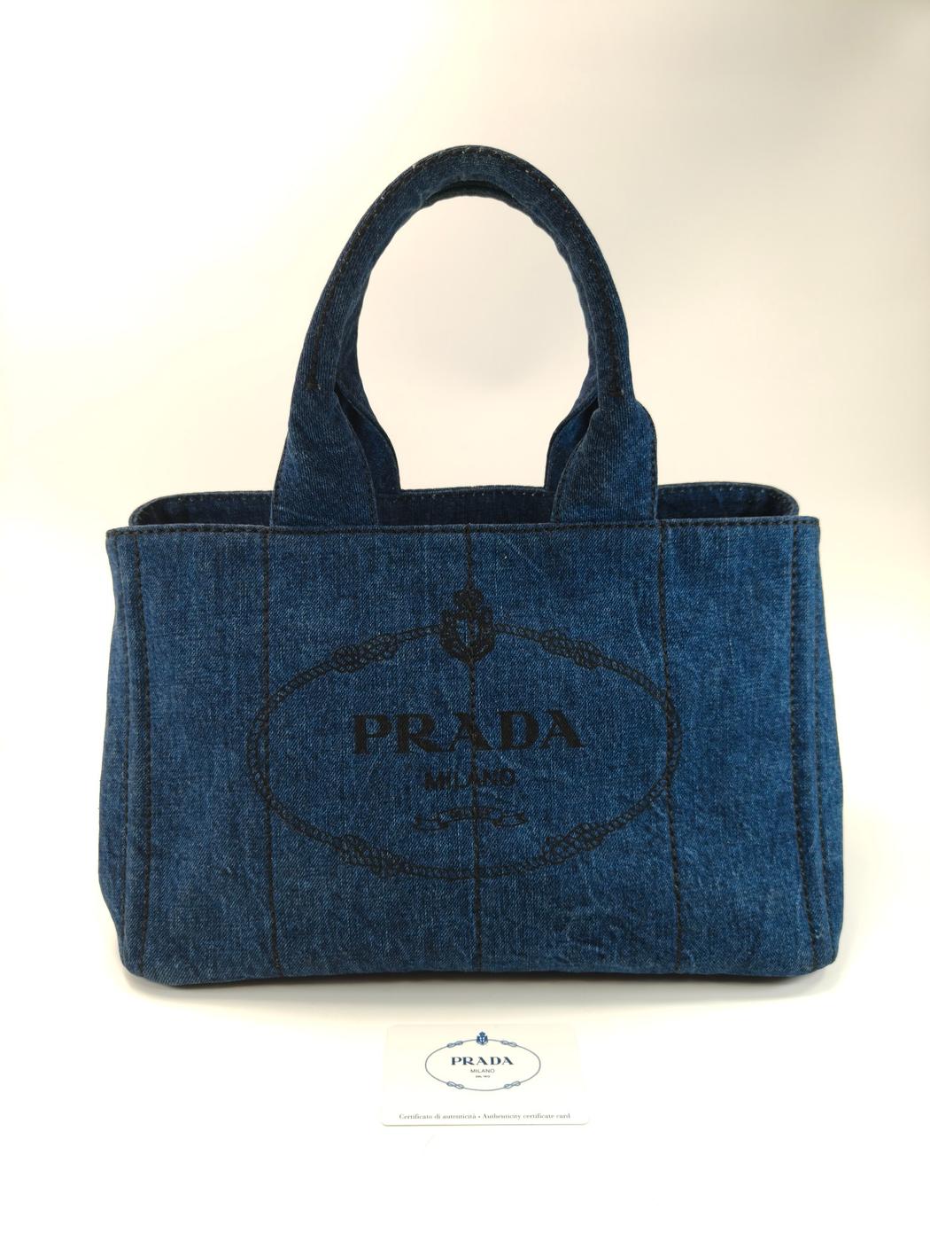 PRADA 普拉达 Canapa 托特包 丹宁布 款号：10835