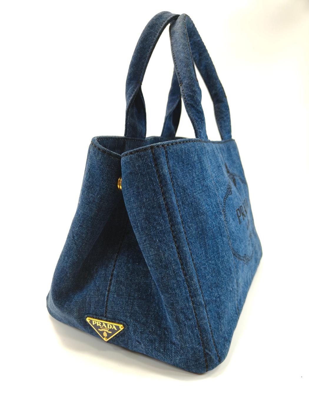PRADA 普拉达 Canapa 托特包 丹宁布 款号：10835
