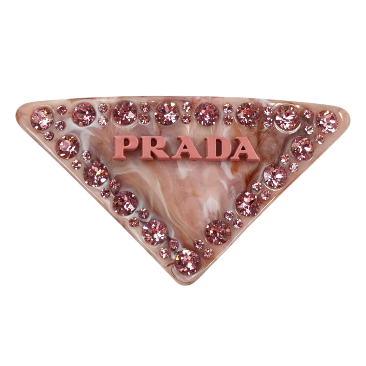 PRADA Triangle Barrette Hair Accessory Pink Item Number: 10897
