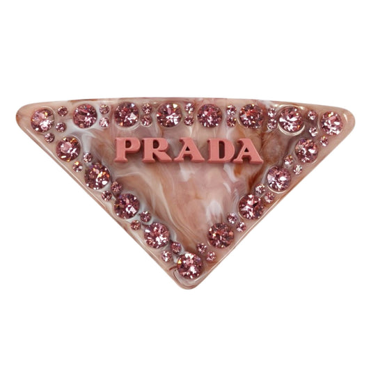 PRADA Triangle Barrette Hair Accessory Pink Item Number: 10897