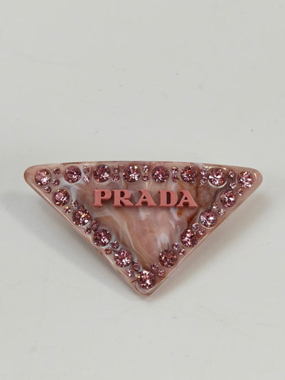 PRADA Triangle Barrette Hair Accessory Pink Item Number: 10897