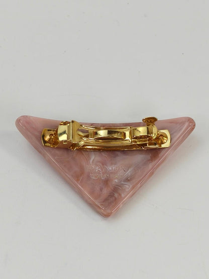 PRADA Triangle Barrette Hair Accessory Pink Item Number: 10897