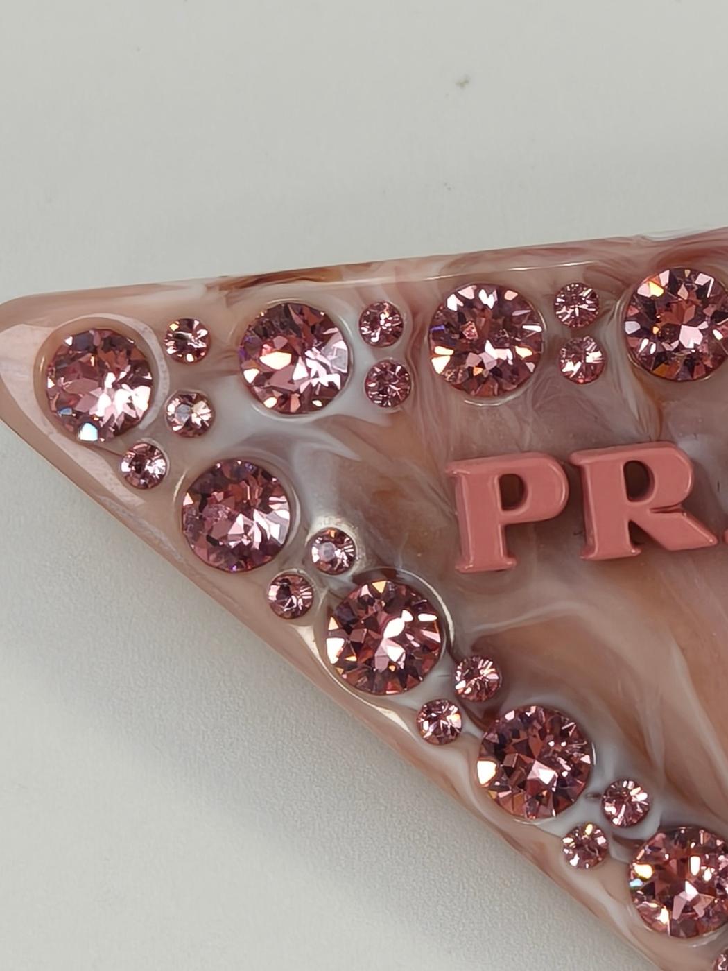 PRADA Triangle Barrette Hair Accessory Pink Item Number: 10897