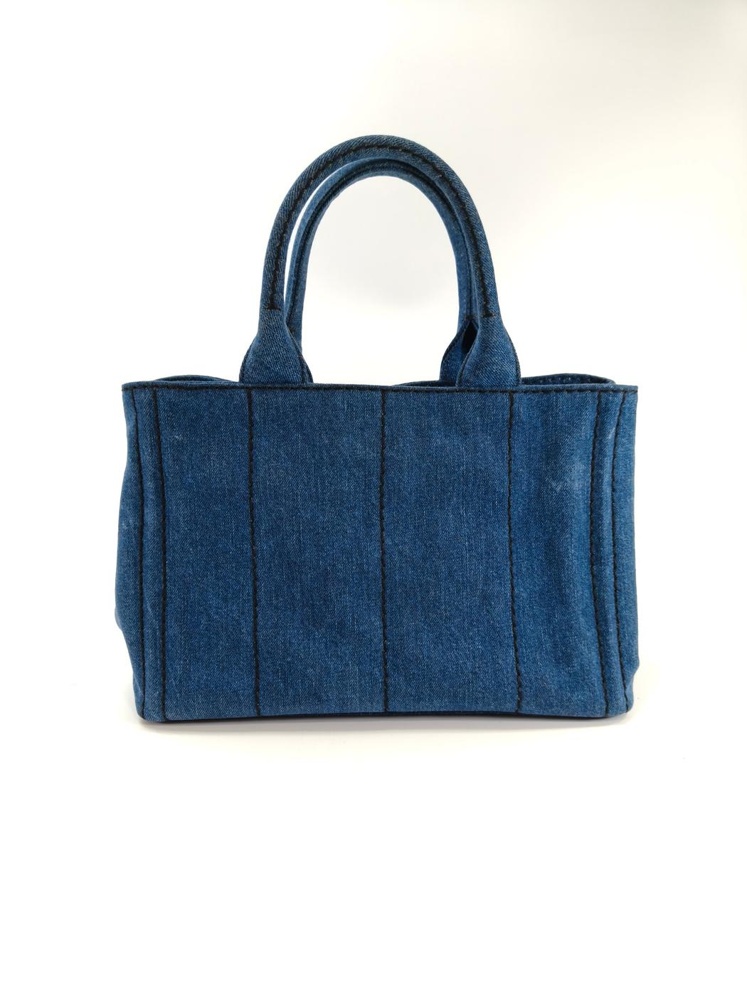 PRADA 普拉达 Canapa 2Way 托特包 单肩包 牛仔布 款号：10982