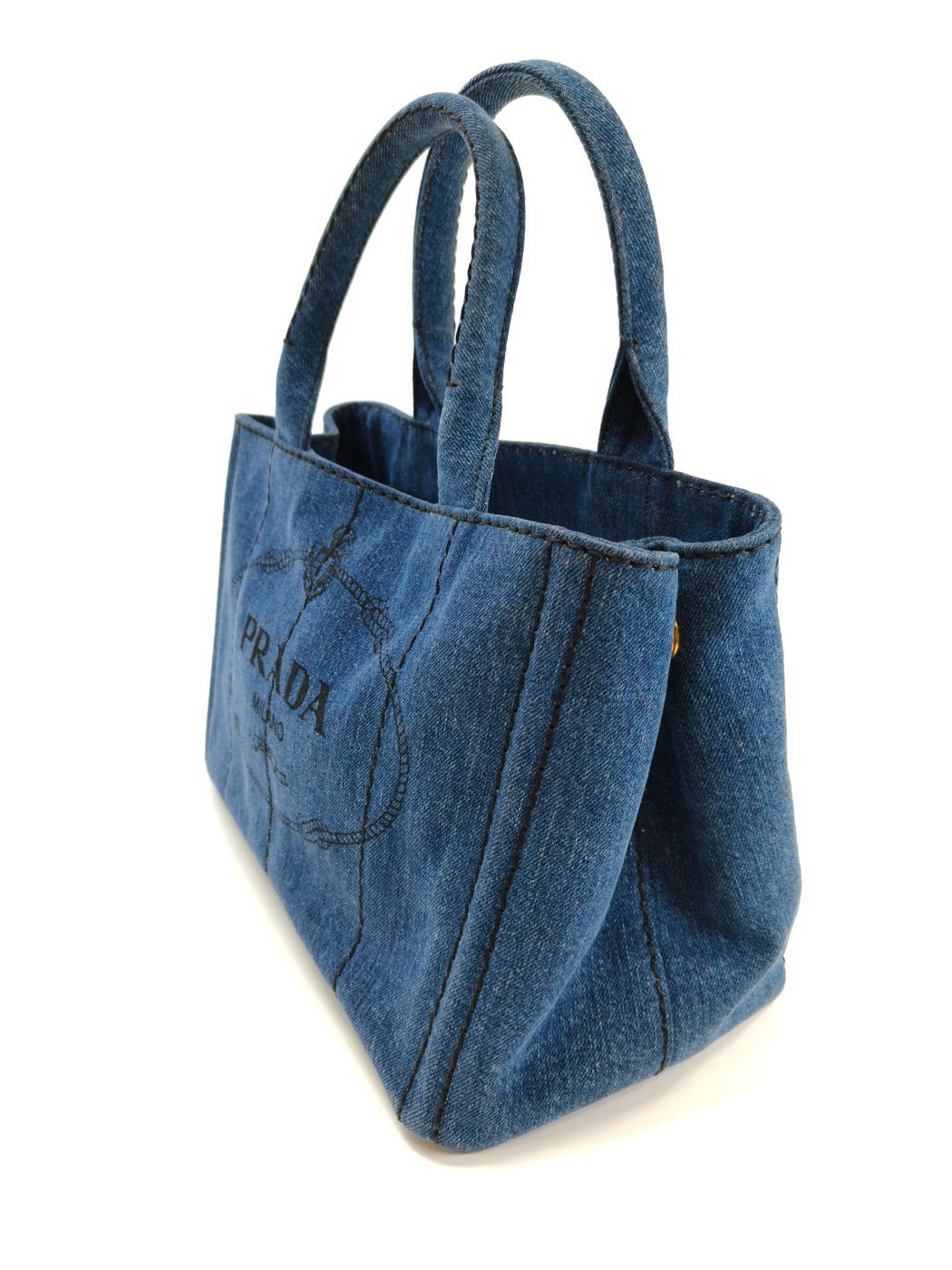 PRADA 普拉达 Canapa 2Way 托特包 单肩包 牛仔布 款号：10982