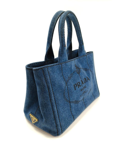 PRADA 普拉达 Canapa 2Way 托特包 单肩包 牛仔布 款号：10982