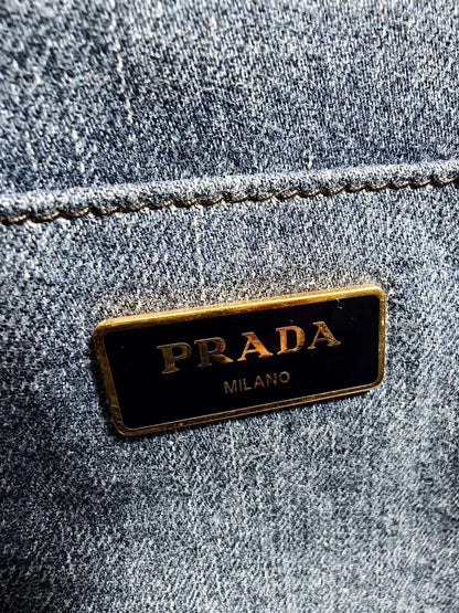 PRADA 普拉达 Canapa 2Way 托特包 单肩包 牛仔布 款号：10982
