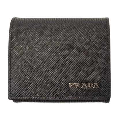 PRADA 普拉达 Saffiano皮革 零钱包 黑色 管理编号：10987