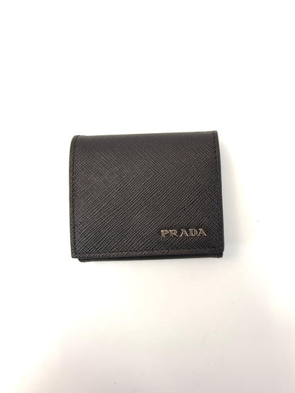 PRADA 普拉达 Saffiano皮革 零钱包 黑色 管理编号：10987