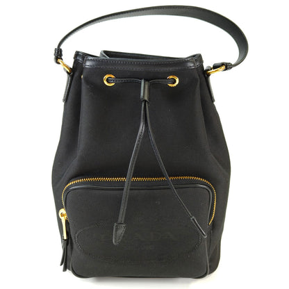 PRADA 2WAY Shoulder Bag Handbag Drawstring Black Item Number: 10997