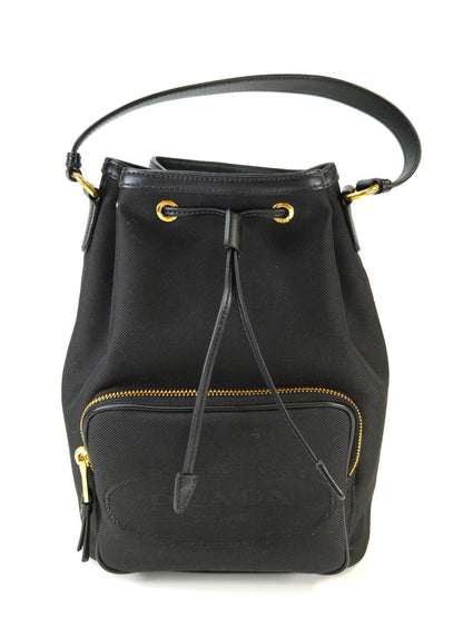 PRADA 2WAY Shoulder Bag Handbag Drawstring Black Item Number: 10997