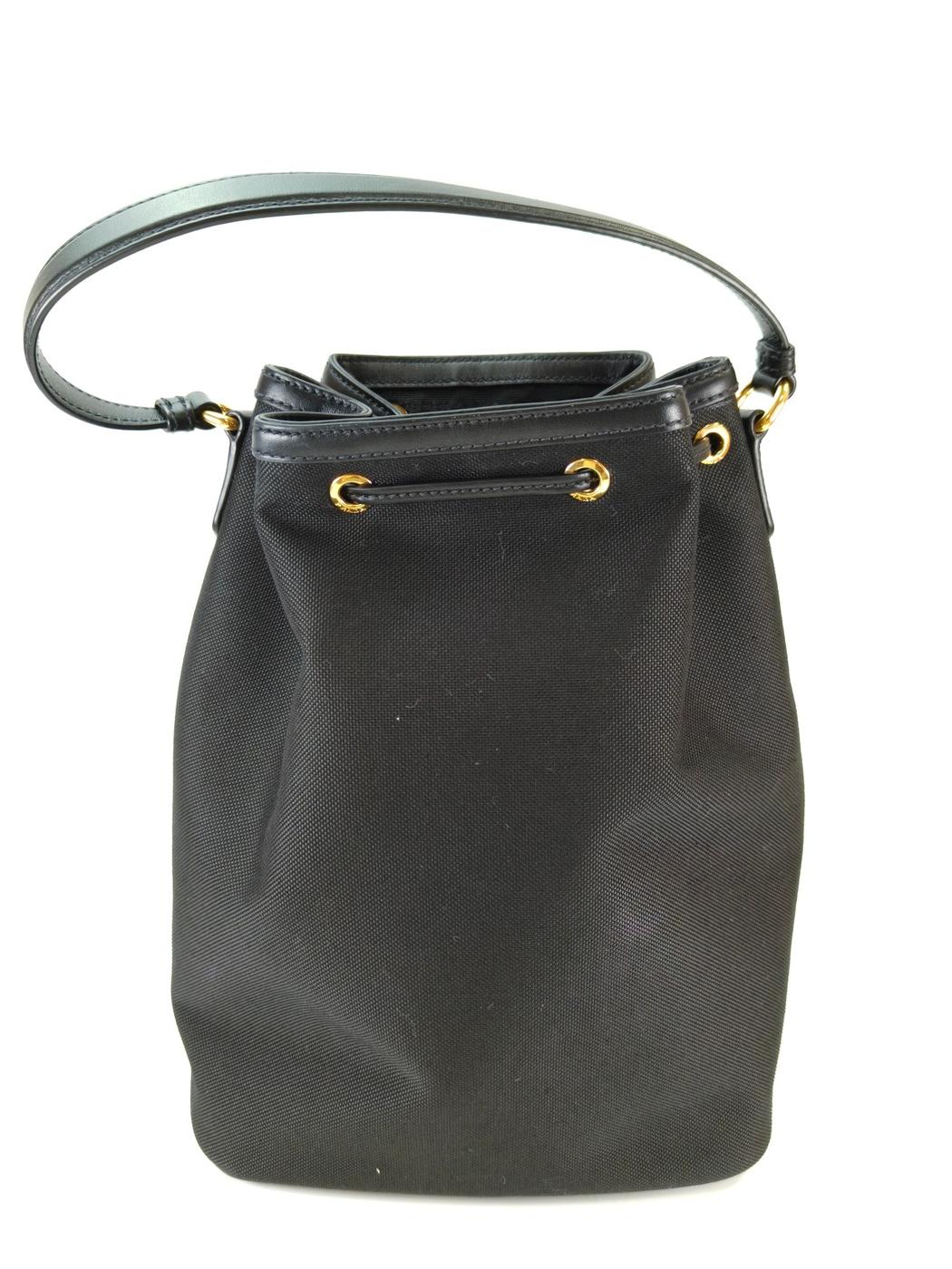 PRADA 2WAY Shoulder Bag Handbag Drawstring Black Item Number: 10997