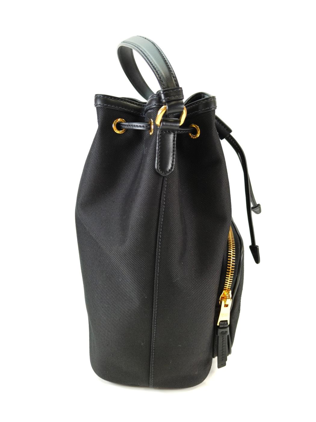 PRADA 2WAY Shoulder Bag Handbag Drawstring Black Item Number: 10997