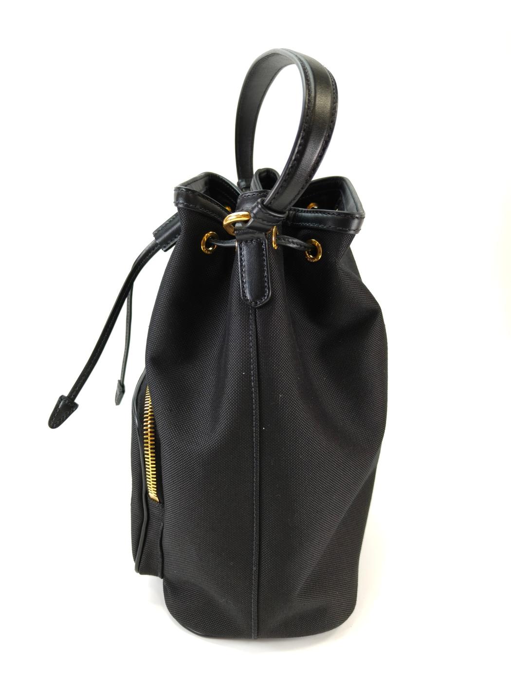 PRADA 2WAY Shoulder Bag Handbag Drawstring Black Item Number: 10997