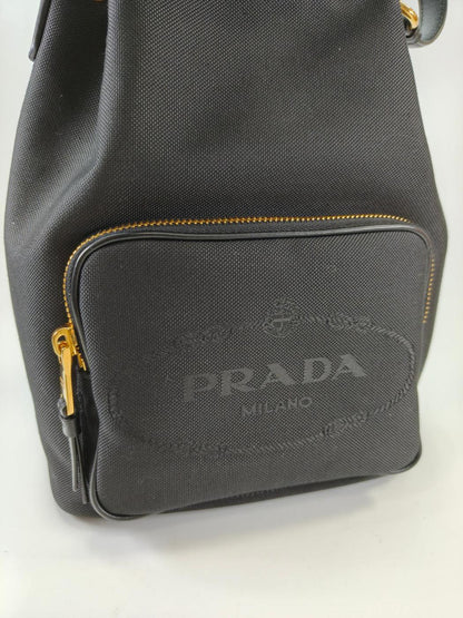 PRADA 2WAY Shoulder Bag Handbag Drawstring Black Item Number: 10997