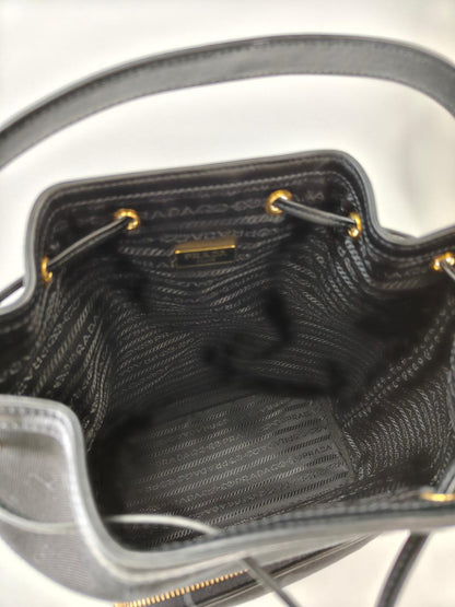 PRADA 2WAY Shoulder Bag Handbag Drawstring Black Item Number: 10997