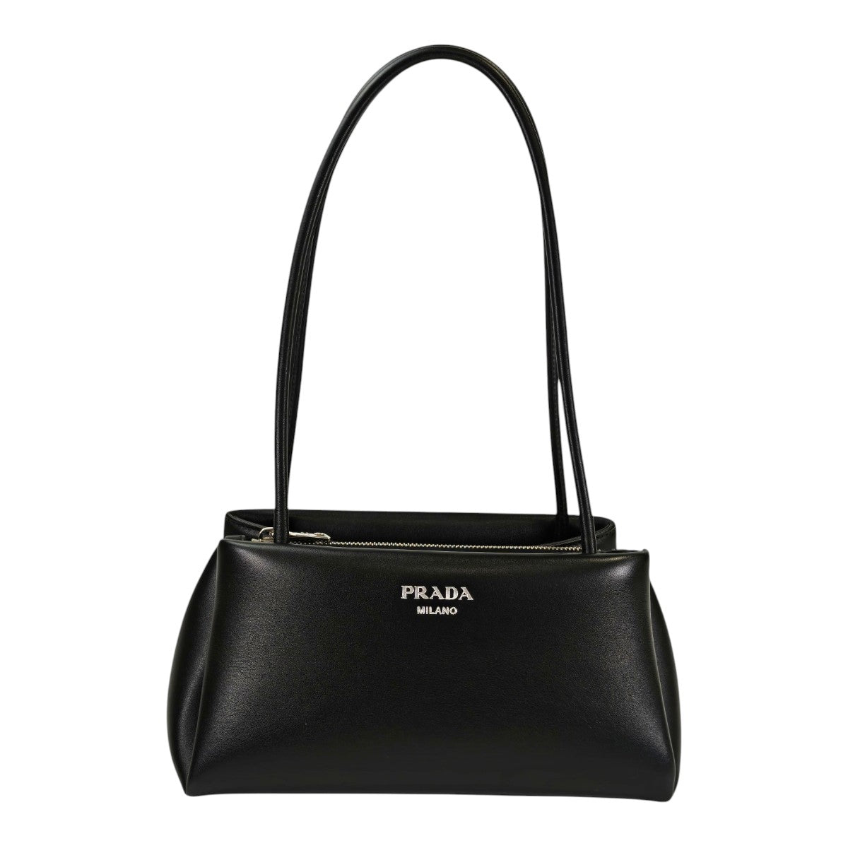 PRADA Leather Tote Bag One-Shoulder Black Control Number: 11325