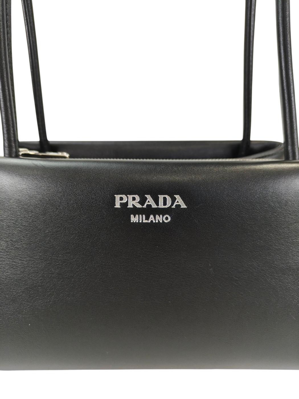 PRADA プラダ レザー トートバッグ ワンショルダー ブラック 管理番号：11325