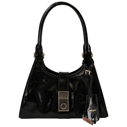 PRADA Small Leather Tote Bag Black Reference Number: 11367
