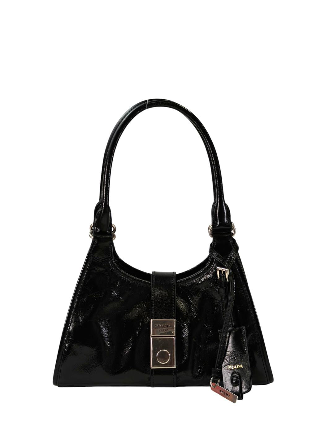 PRADA プラダ スモール レザー トートバッグ ブラック 管理番号：11367